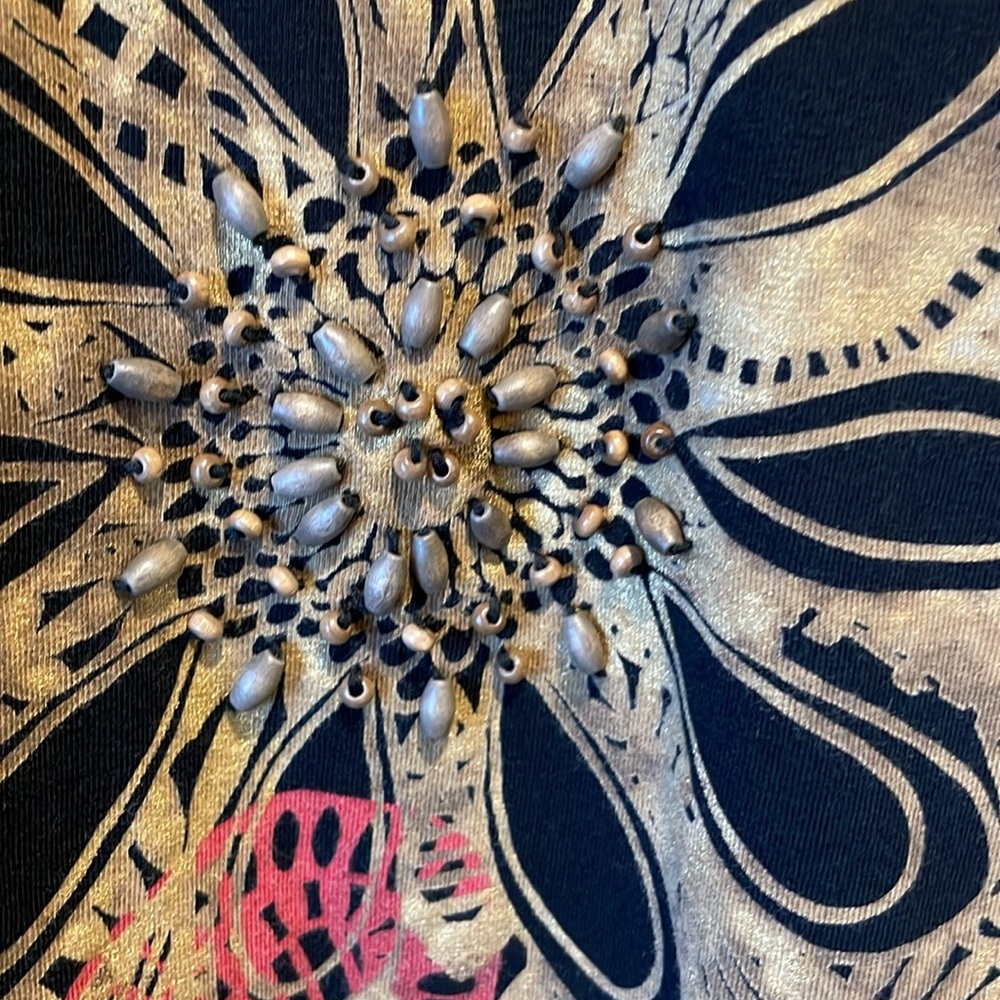 Jones New York Sport Floral Beaded Accent Top - Picture 3 of 5